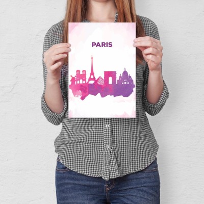 Plakat metalowy Paris Paryż Prezent