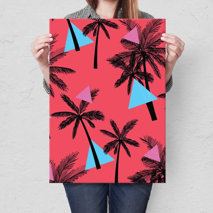 Plakat metalowy Palmy Prezent