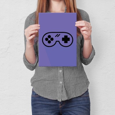 Plakat metalowy Pad joystick konsola Prezent