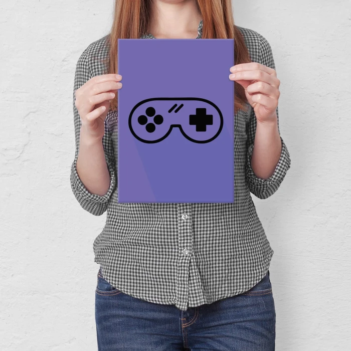 Plakat metalowy Pad joystick konsola Prezent