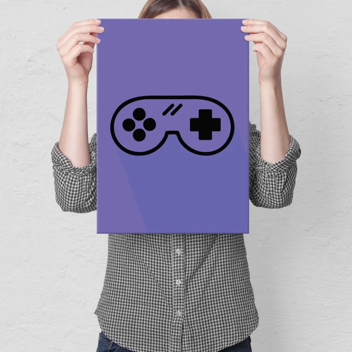 Plakat metalowy Pad joystick konsola Prezent