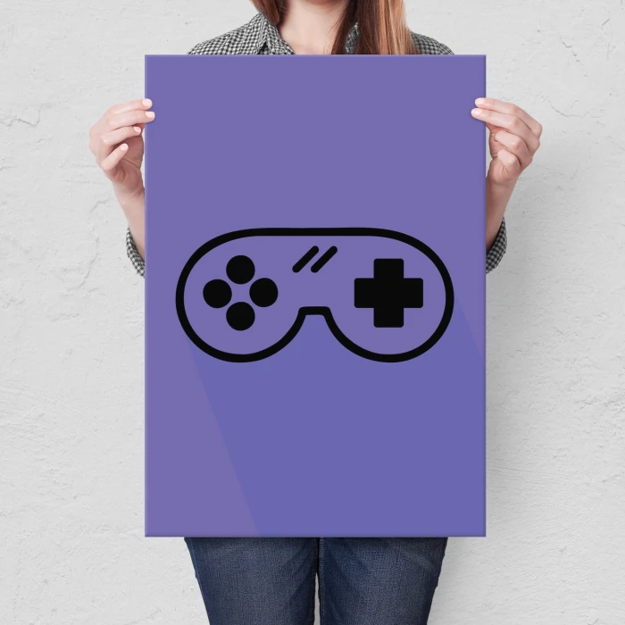 Plakat metalowy Pad joystick konsola Prezent