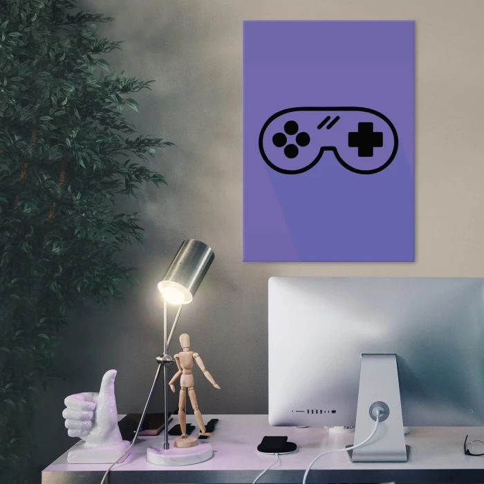 Plakat metalowy Pad joystick konsola Prezent