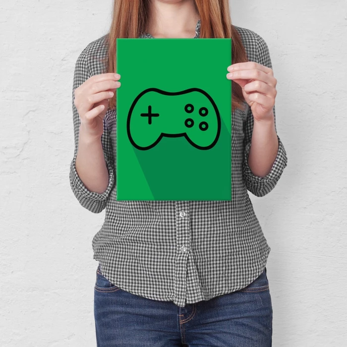 Plakat metalowy Pad joystick konsola Prezent