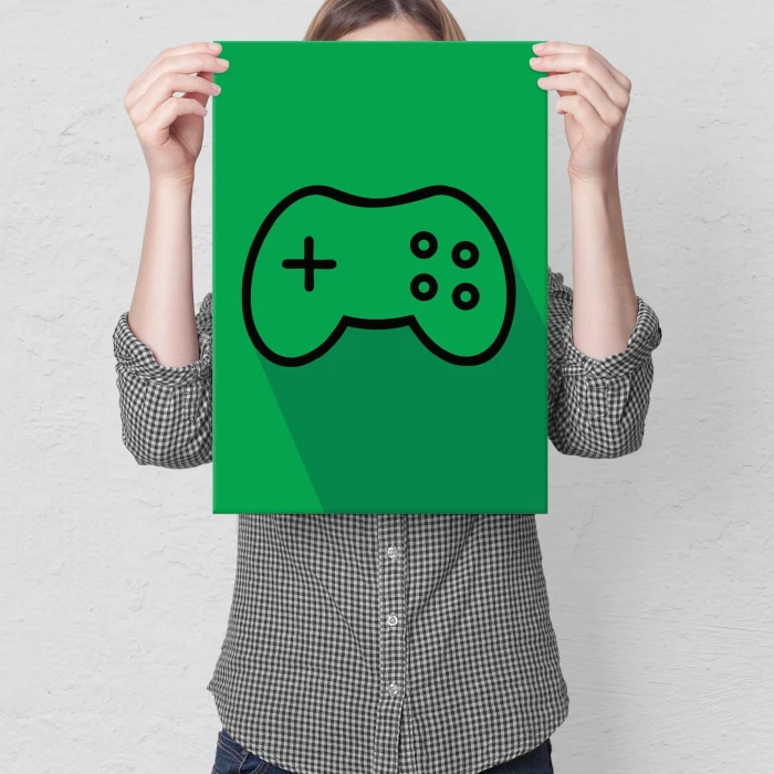 Plakat metalowy Pad joystick konsola Prezent