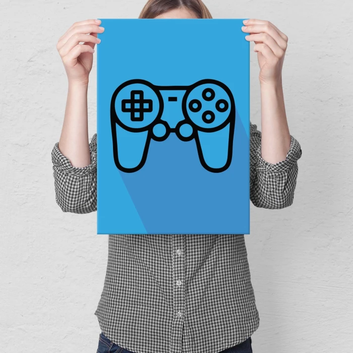 Plakat metalowy Pad joystick konsola Prezent