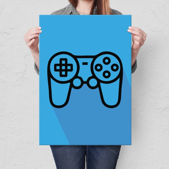 Plakat metalowy Pad joystick konsola Prezent