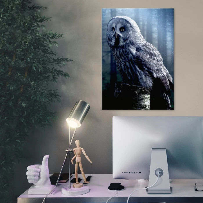 Plakat metalowy Nocna sowa Prezent
