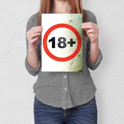 Plakat metalowy Tylko dla dorosłych Prezent