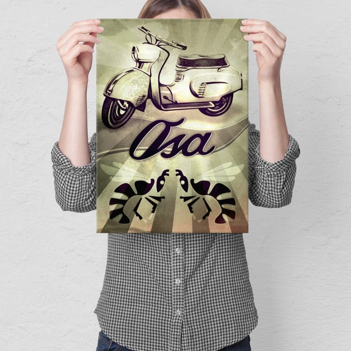 Plakat metalowy Skuter Osa Prezent