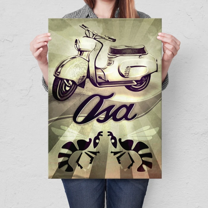 Plakat metalowy Skuter Osa Prezent