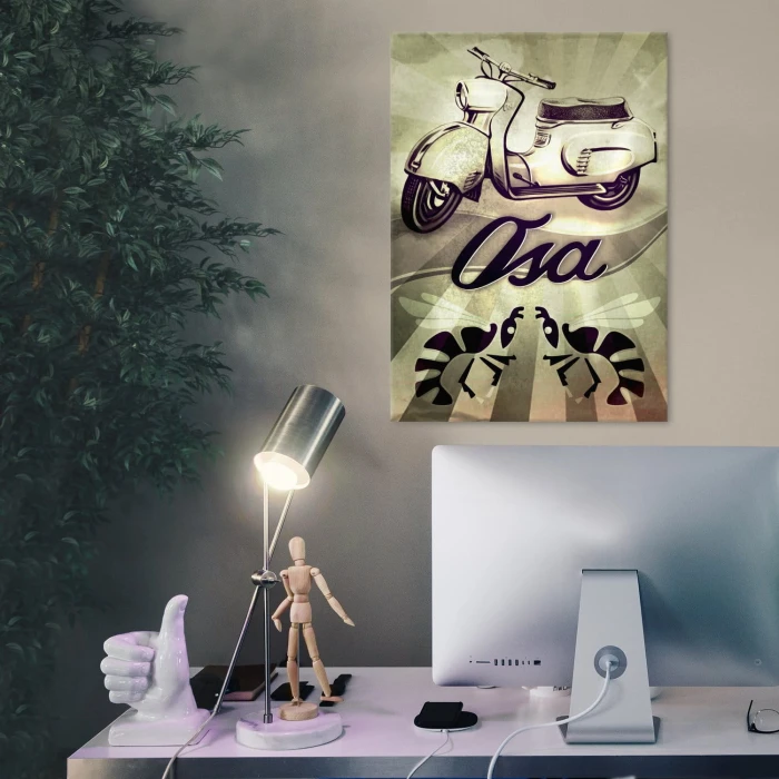 Plakat metalowy Skuter Osa Prezent