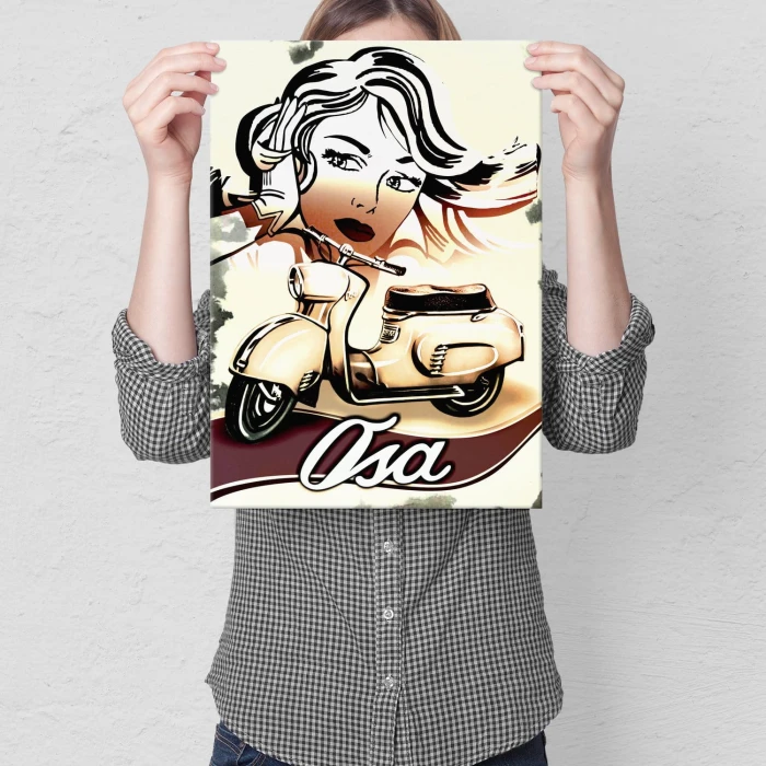 Plakat metalowy Skuter Osa Prezent