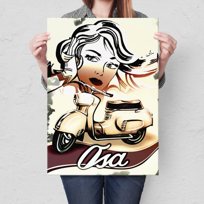 Plakat metalowy Skuter Osa Prezent