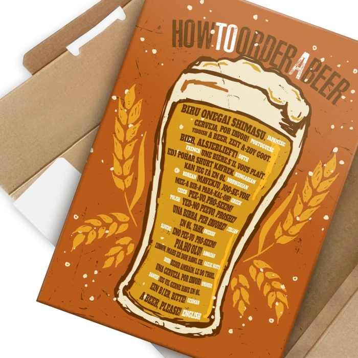 Plakat metalowy Order a beer Prezent
