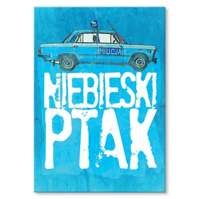 Plakat metalowy Niebieski ptak Prezent