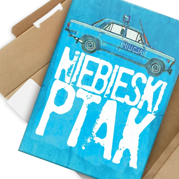Plakat metalowy Niebieski ptak Prezent