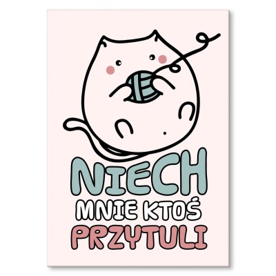 Plakat metalowy Przytul mnie Prezent