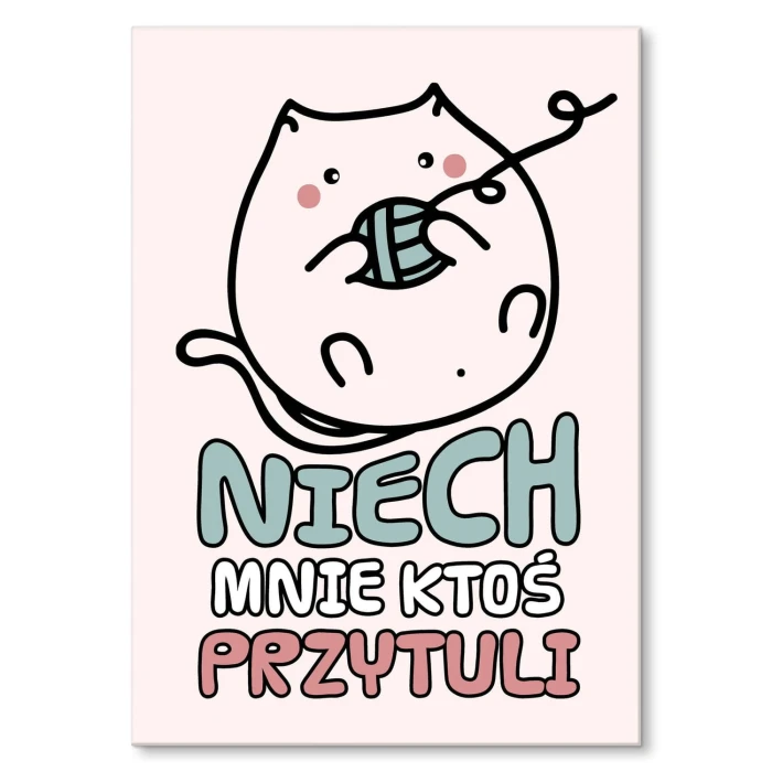 Plakat metalowy Przytul mnie Prezent