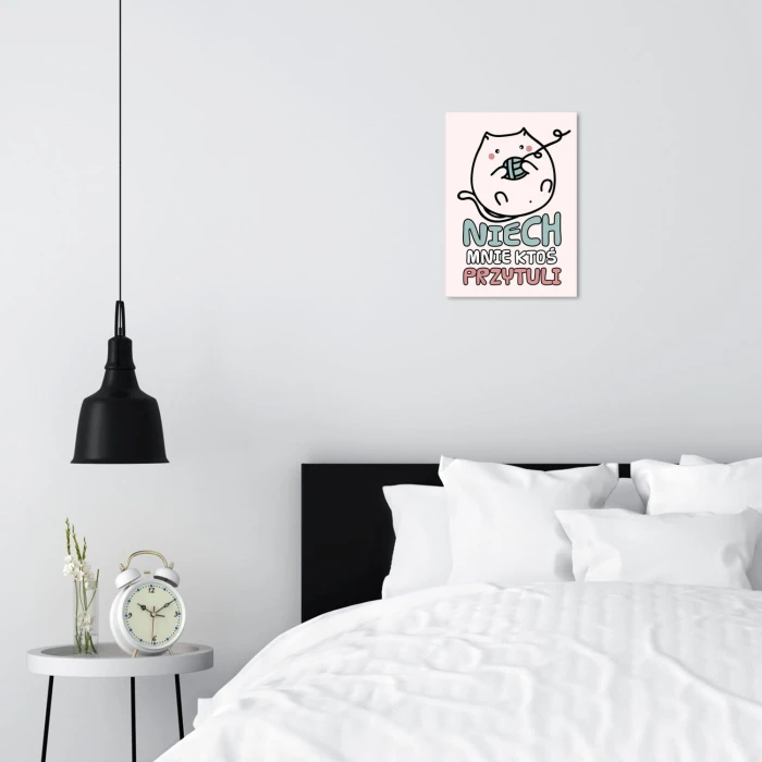 Plakat metalowy Przytul mnie Prezent