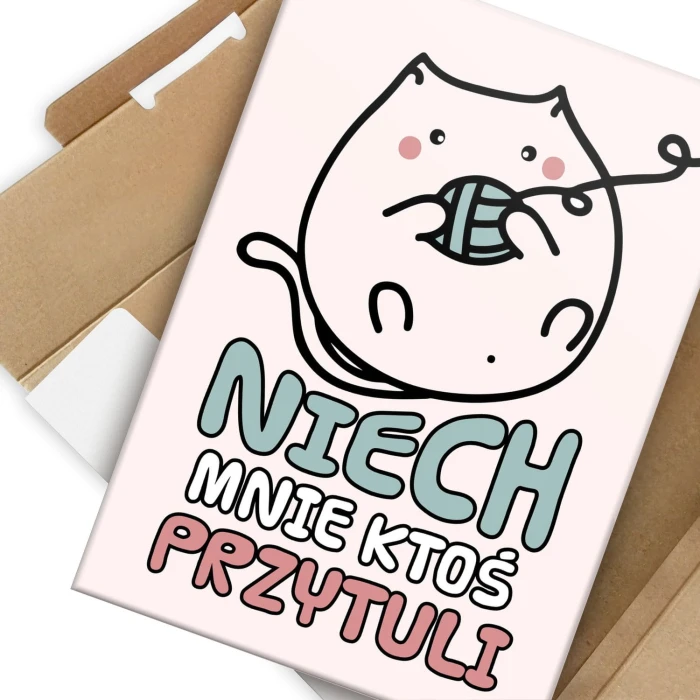 Plakat metalowy Przytul mnie Prezent