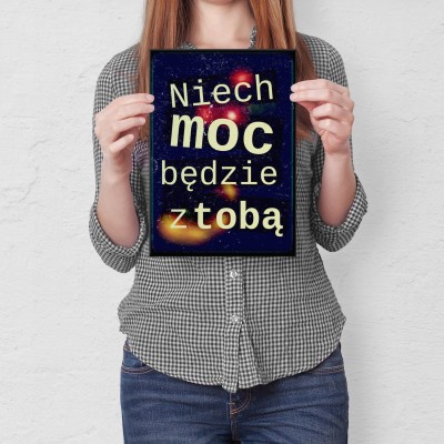 Plakat metalowy Niech moc będzie z tobą Prezent