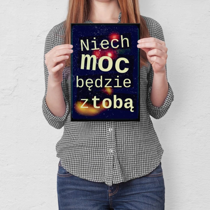 Plakat metalowy Niech moc będzie z tobą Prezent