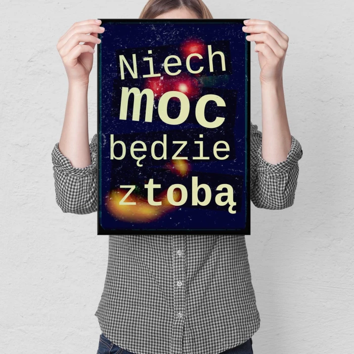 Plakat metalowy Niech moc będzie z tobą Prezent