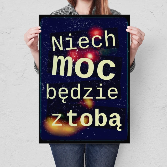 Plakat metalowy Niech moc będzie z tobą Prezent