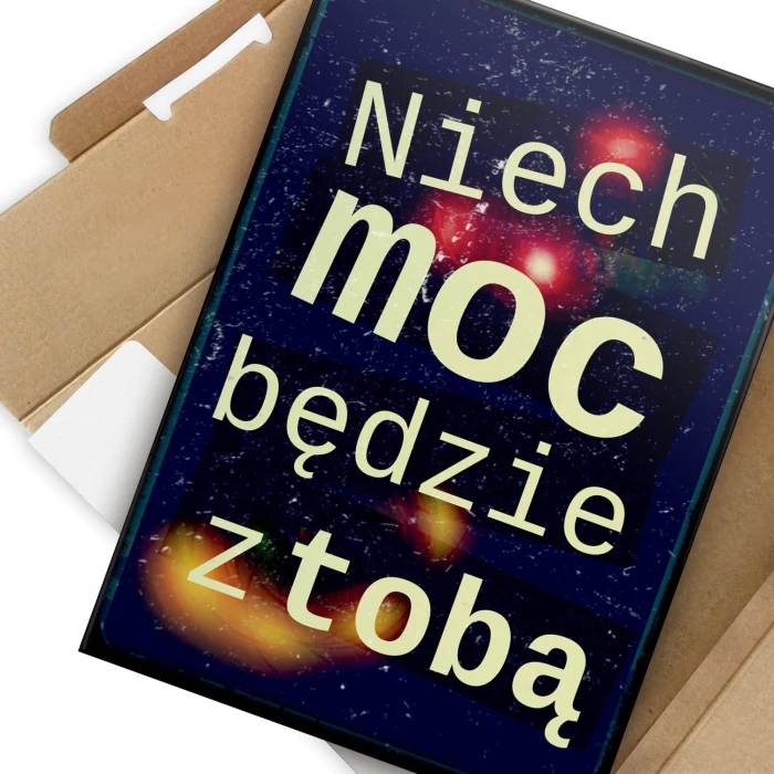 Plakat metalowy Niech moc będzie z tobą Prezent