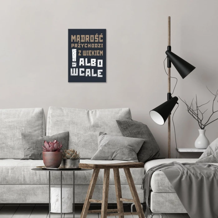 Plakat metalowy Mądrość z wiekiem Prezent