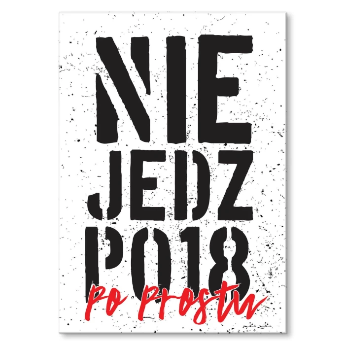 Plakat metalowy Nie jedz po 18 Prezent