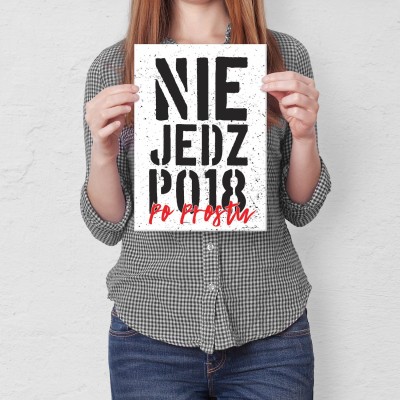Plakat metalowy Nie jedz po 18 Prezent