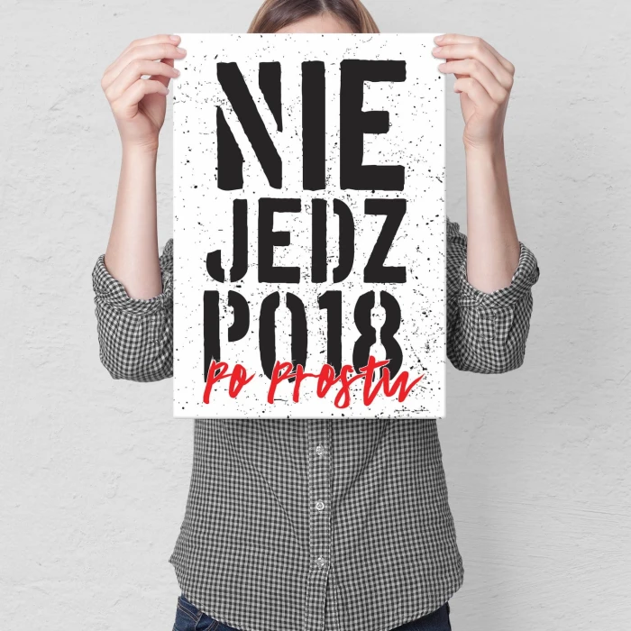 Plakat metalowy Nie jedz po 18 Prezent