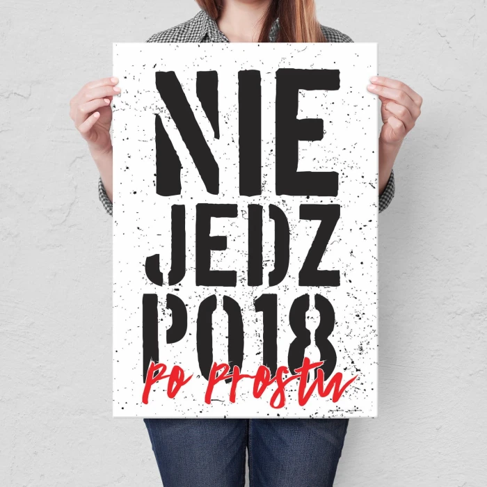 Plakat metalowy Nie jedz po 18 Prezent