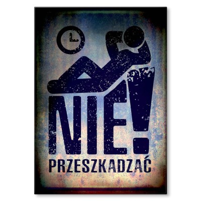Plakat metalowy Nie przeszkadzać Prezent