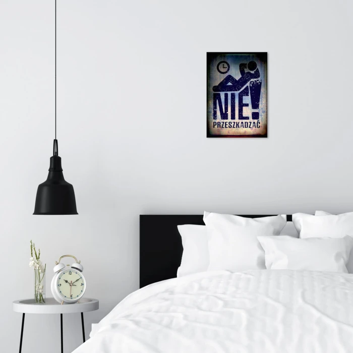 Plakat metalowy Nie przeszkadzać Prezent