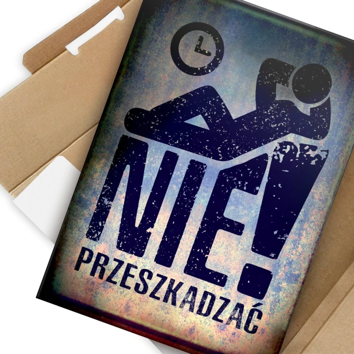 Plakat metalowy Nie przeszkadzać Prezent