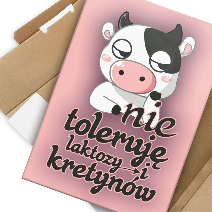 Plakat metalowy Nie toleruję laktozy Prezent