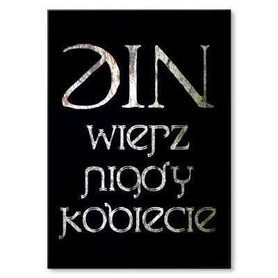 Plakat metalowy Nie wierz nigdy kobiecie Prezent
