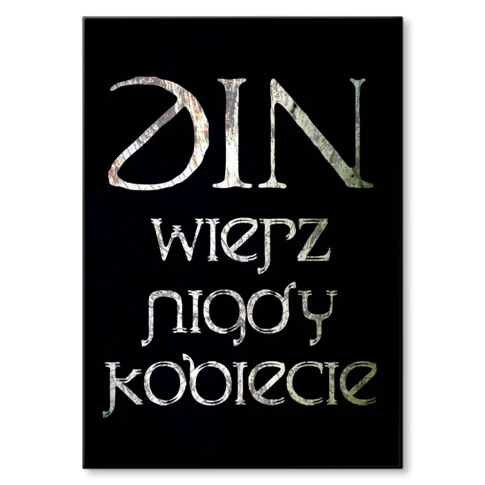 Plakat metalowy Nie wierz nigdy kobiecie Prezent
