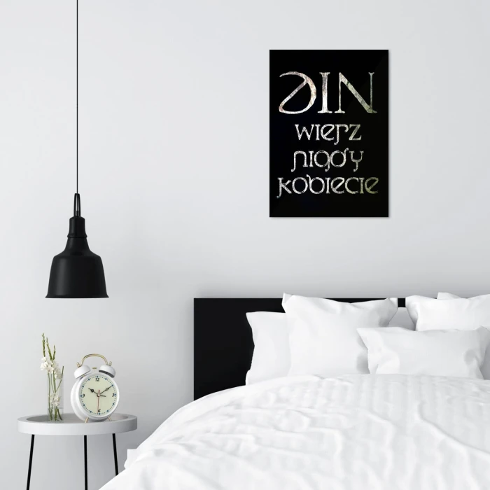Plakat metalowy Nie wierz nigdy kobiecie Prezent
