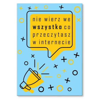 Plakat metalowy Nie wierz w net Prezent
