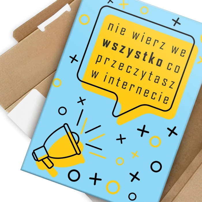 Plakat metalowy Nie wierz w net Prezent