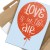 Plakat metalowy Love is in the air Prezent