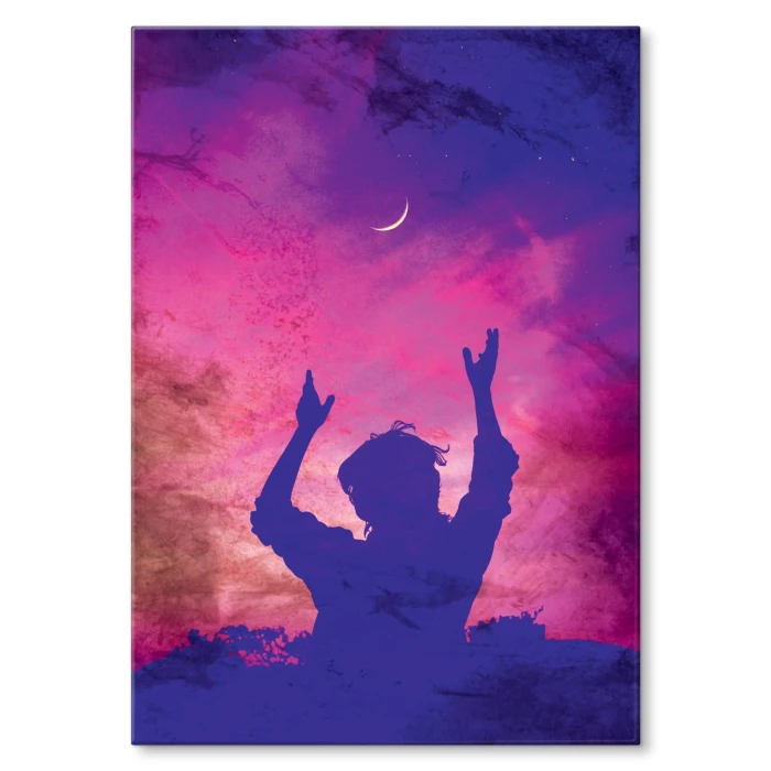 Plakat metalowy Night boy Prezent