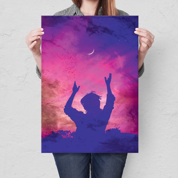 Plakat metalowy Night boy Prezent