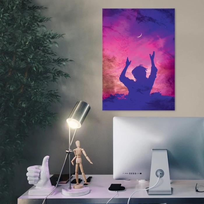 Plakat metalowy Night boy Prezent
