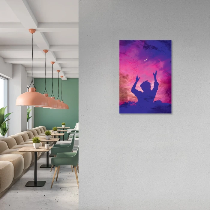 Plakat metalowy Night boy Prezent