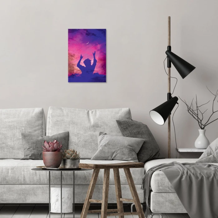 Plakat metalowy Night boy Prezent
